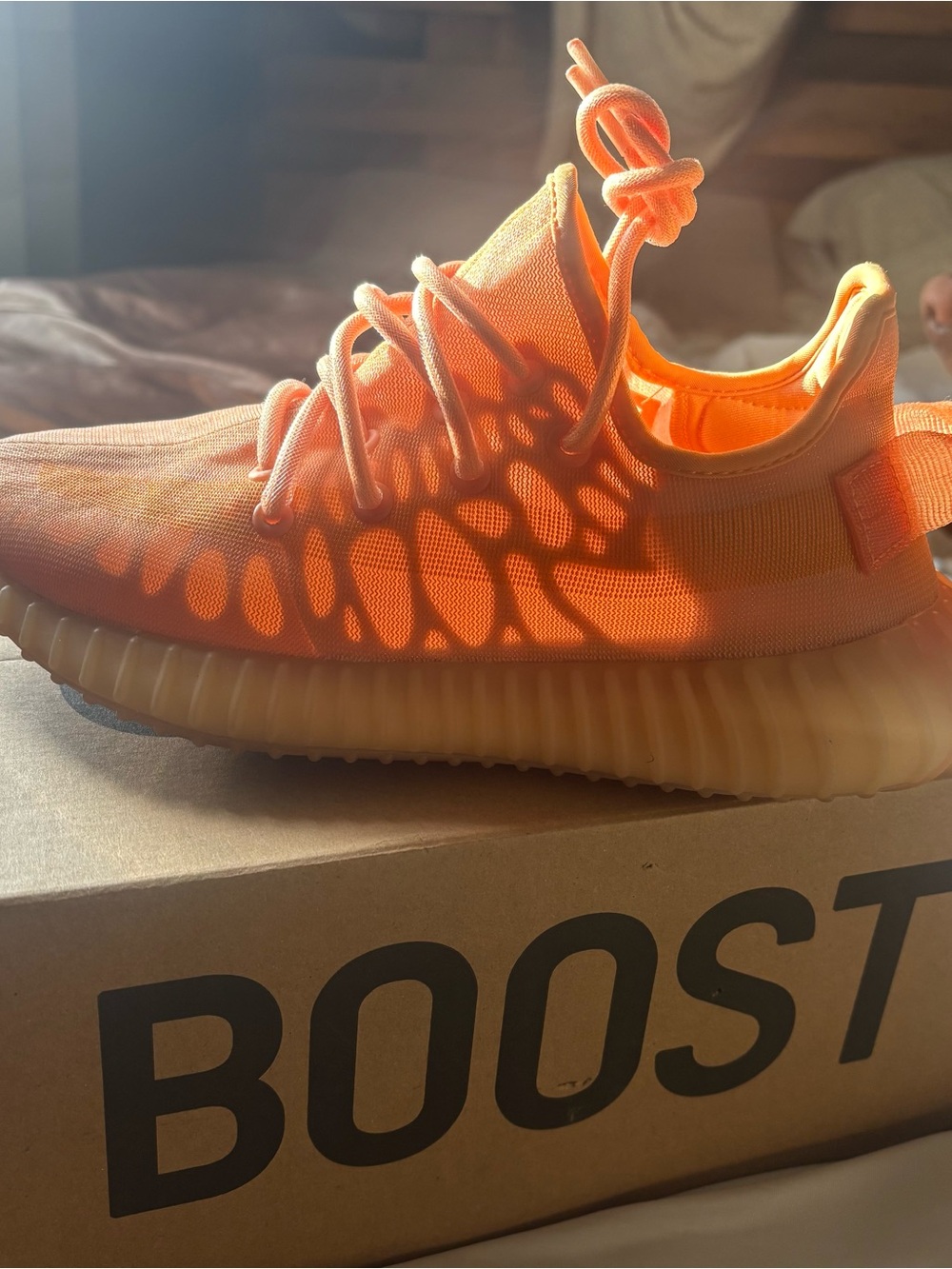 Yeezy Boost Orange Athletic Sneaker